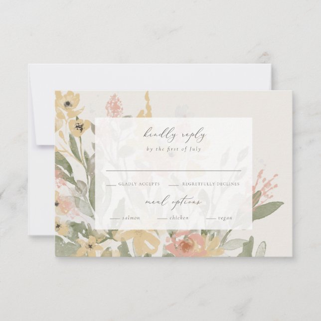 RSVP do Jardim Floreado com Menu (Frente)