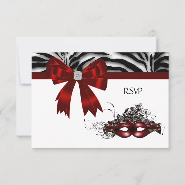 RSVP do Mascarada de Máscara Vermelha 16 (Frente)