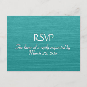 RSVP do Menu Azul Teal Bruto