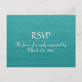 RSVP do Menu Azul Teal Bruto
