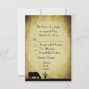 RSVP do Menu de Casamento Ocidental