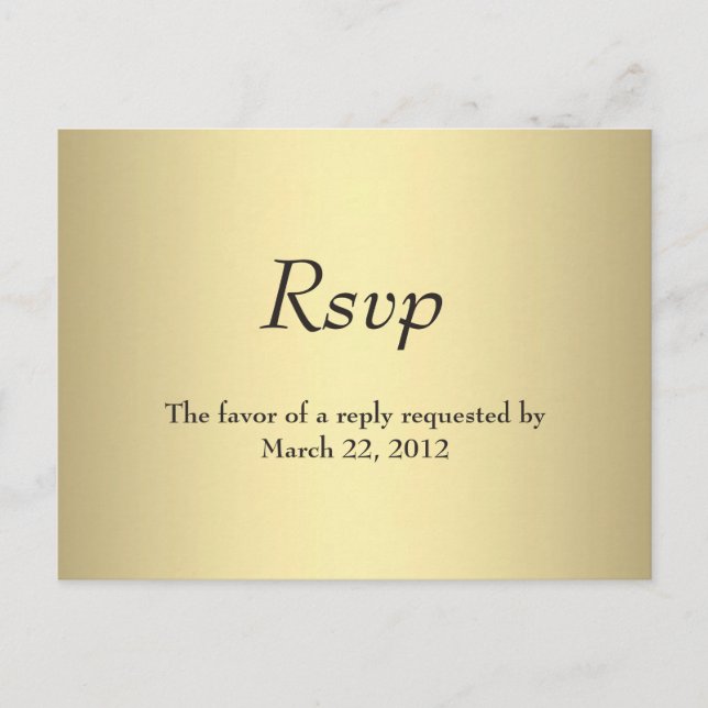 RSVP do Menu Dourado (Frente)