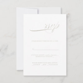 RSVP do Minimalismo da Caligrafia Moderna