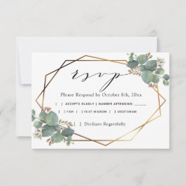 RSVP do quadro diagonal do Eucalyptus