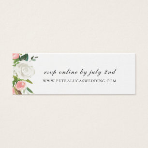 RSVP do Site de Casamento Floral Cor-de-Rosa e Bra