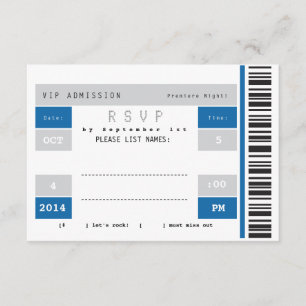 RSVP do Stub de Tíquete do Concert
