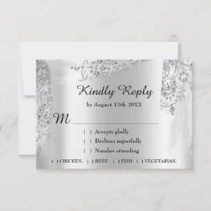 RSVP Doce 16º Chá de Noiva Casamento Cinza Real