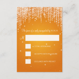 RSVP Doce 16 Festas Noite de Dazzle Orange