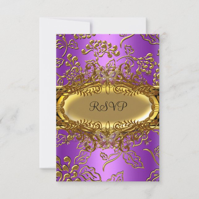 RSVP Doce Dezesseis 16 Damask Purple Dourado Black (Frente)