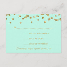 RSVP Dourada Faux Glitter Confetti Mint Green
