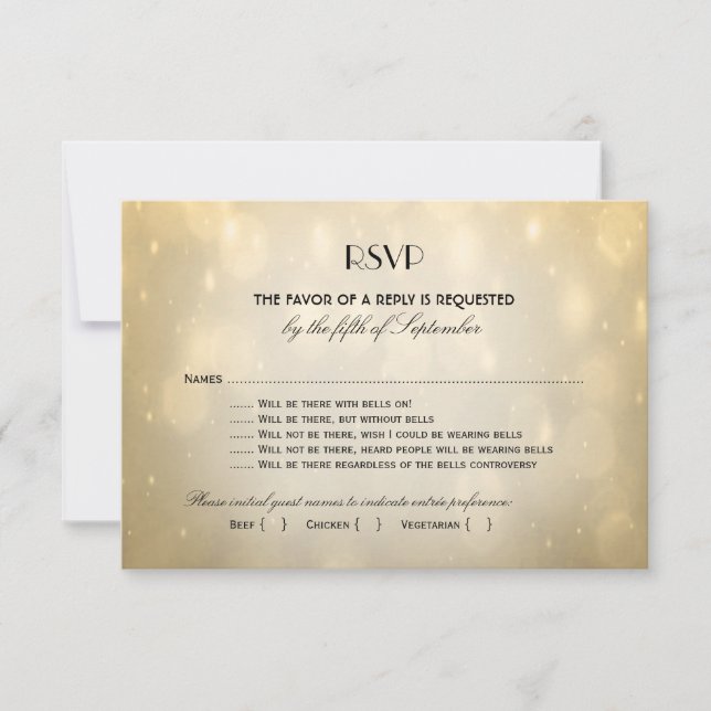 RSVP Dourado Bokeh (Frente)