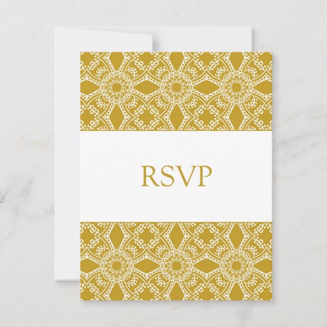 RSVP Dourado/Branco de 2 lados (Frente)