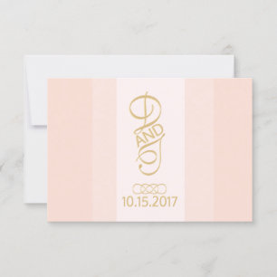 RSVP Dourado e embutido