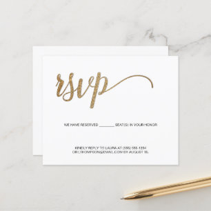 RSVP Dourado Simples e moderno sem enviar o assent