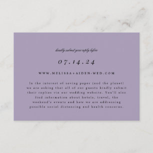 RSVP e Cartão de Informações Online de Casamento d