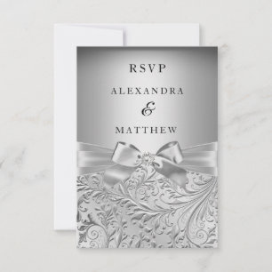 Rsvp Elegante Arco de Prata Folha de Prata Redemoi