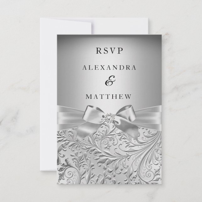 Rsvp Elegante Arco de Prata Folha de Prata Redemoi (Frente)
