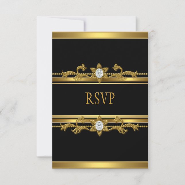 RSVP Elegante Black Diamond Jewel Birthday (Frente)