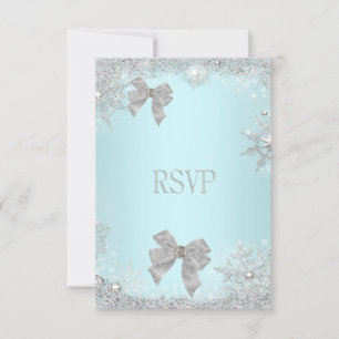 RSVP Elegante Branca de Lata de Teal de Casamento 