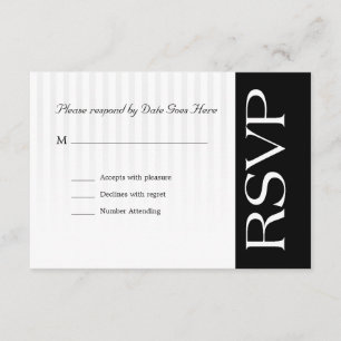 RSVP elegante customizável com listras subtis