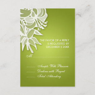 RSVP Elegante do Buquê Lily 3,5x5
