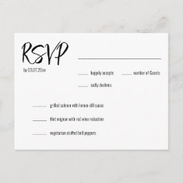 💍 RSVP Elegante minimalista e escolha de menu