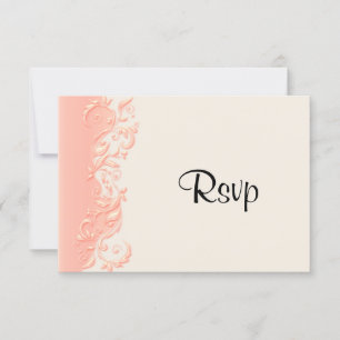 RSVP Elegante Peach Floral Swirl