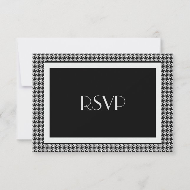 RSVP Elegante Preto e Silver (Frente)