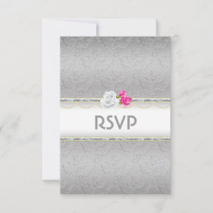 RSVP Elegante Silver Damask e Rosa Rosa Rosa