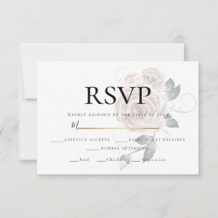 RSVP   Escolha de Refeição Rosa Poeira Aguarela