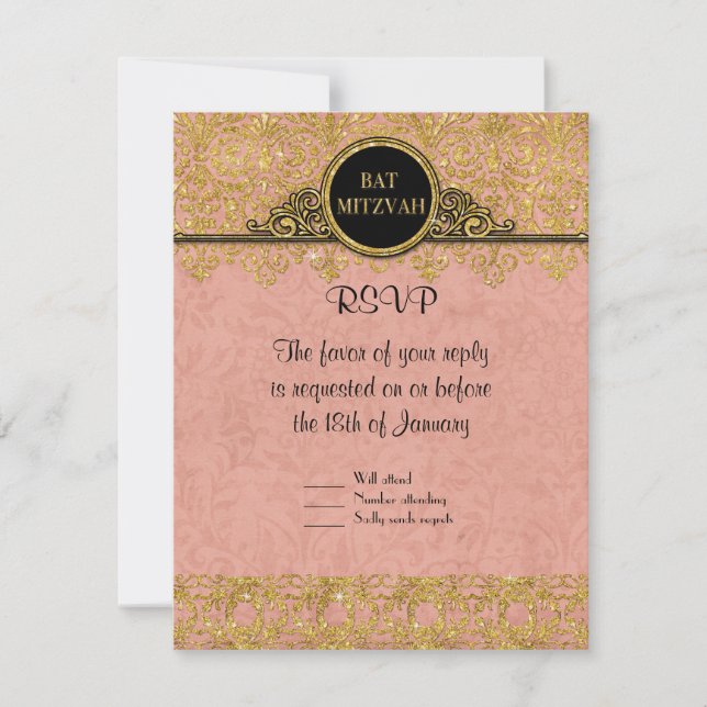 RSVP Estilo de Casa Manuscrita em Inglês Art Deco  (Frente)
