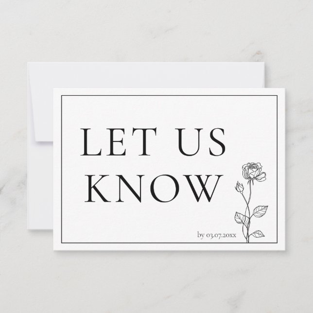 RSVP Eterno Bloom com menu (Frente)