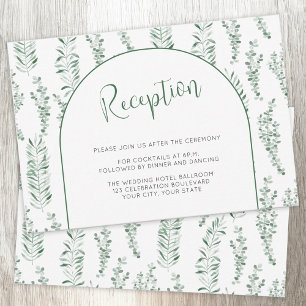 RSVP Eucalyptus Greenery Elegante Cartão de Recepção de