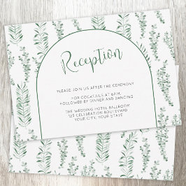 RSVP Eucalyptus Greenery Elegante Cartão de Recepção de
