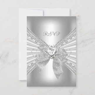 RSVP Evento Elegante Dourado Prata Branco