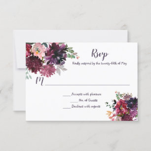 RSVP Floral Boho Rústico Aquarela