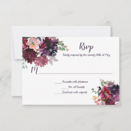 RSVP Floral Boho Rústico Aquarela