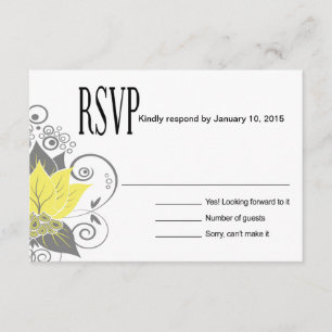RSVP Floral de Abstrato Abraxas   carvão amarelo