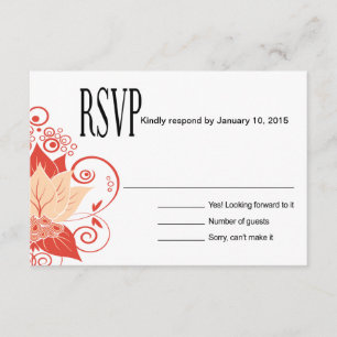 RSVP Floral de Abstrato Abraxas   coral de pêssego