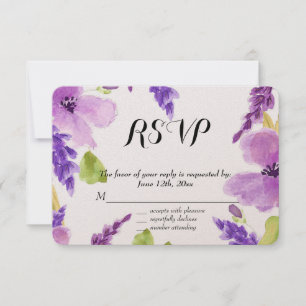 RSVP Floral de Cor da Água Púrpura bonito