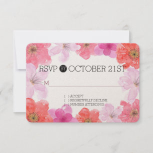 RSVP Floral de Cor de Água Rosa bonito