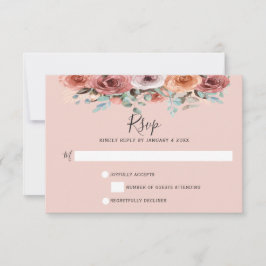 RSVP Floral de Mint Azul e Pêssego