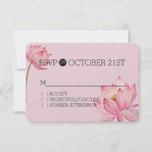 RSVP Floral do Lotus Rosa