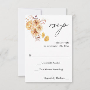RSVP Floral Dourado Amarelo sem Refeição