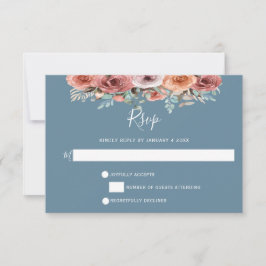 RSVP Floral Eetéreo Azul, Escamudo e Pêssego