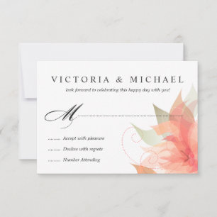 RSVP Floral Laranja Peachy de 2 Lados