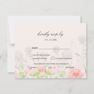 Rsvp floral moderno do casamento do jardim de