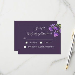 RSVP Floral Moderno Elegante Roxo
