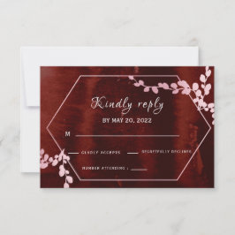 RSVP Floral Rosa Geométrico Russo Burgundy
