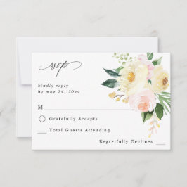 RSVP Floral Sem Refeição Rosa e Amarelo
